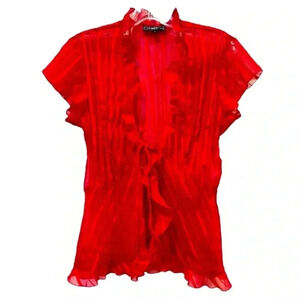 Elementz Women's Vibrant Red Blouse, Size M